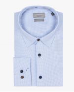 Chemise dobby easy care grande taille bleu