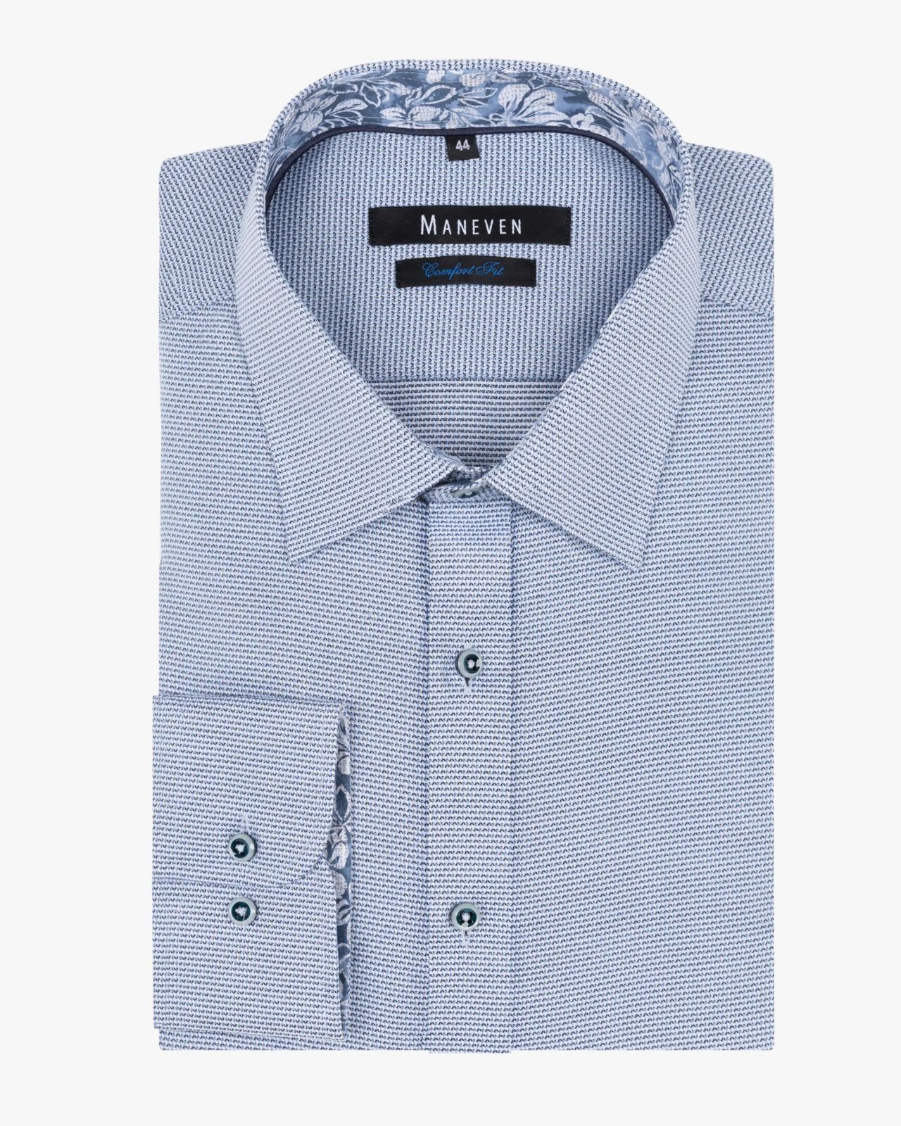 Chemise dobby non iron grande taille bleu