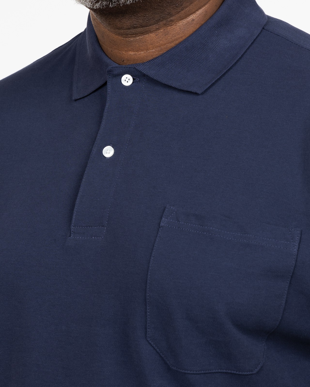 Polo piqué grande taille bleu marine