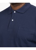 Polo piqué grande taille bleu marine