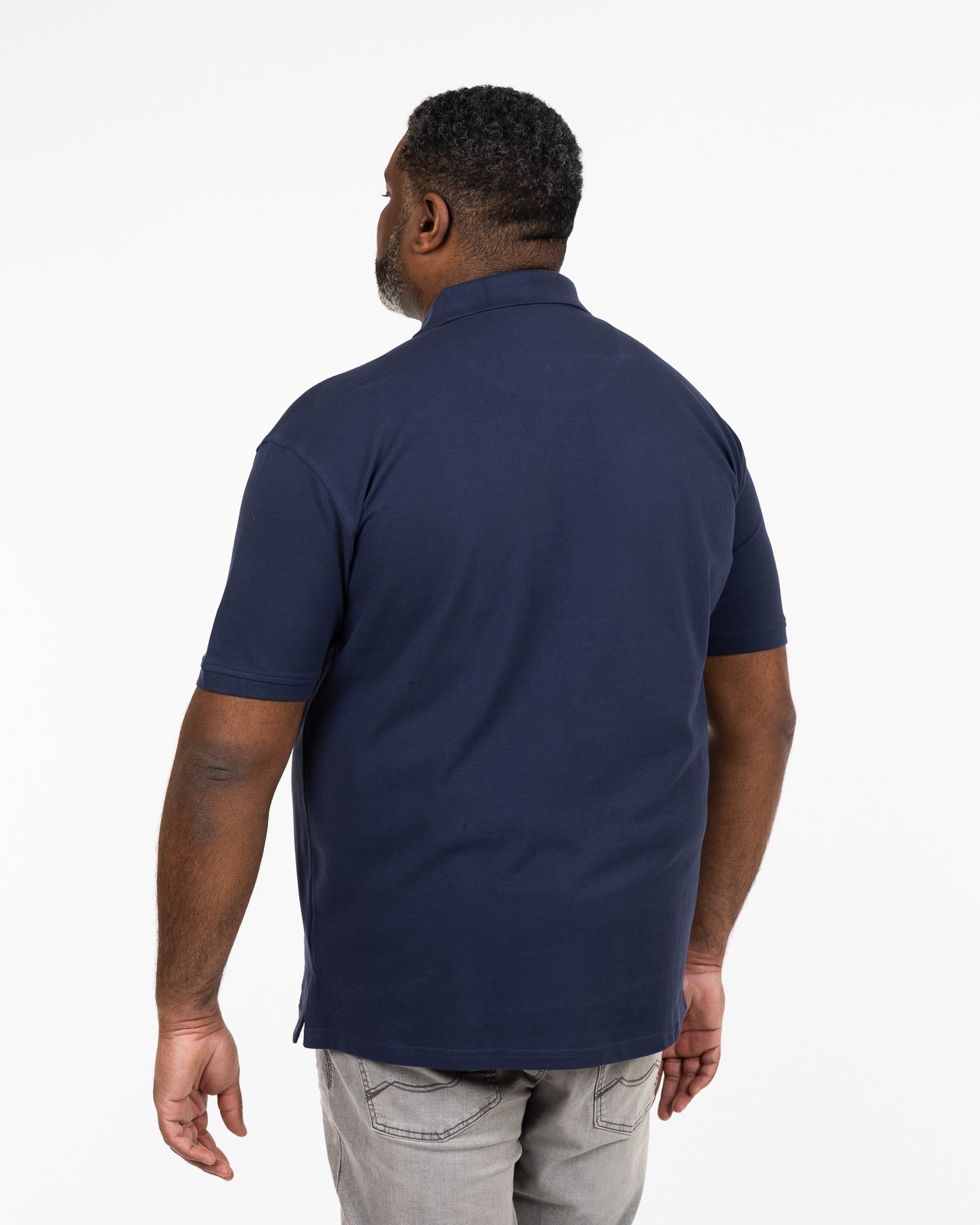 Polo piqué grande taille bleu marine