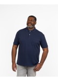 Polo piqué grande taille bleu marine