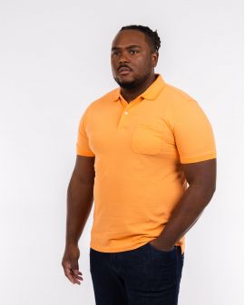 Polo piqué grande taille orange