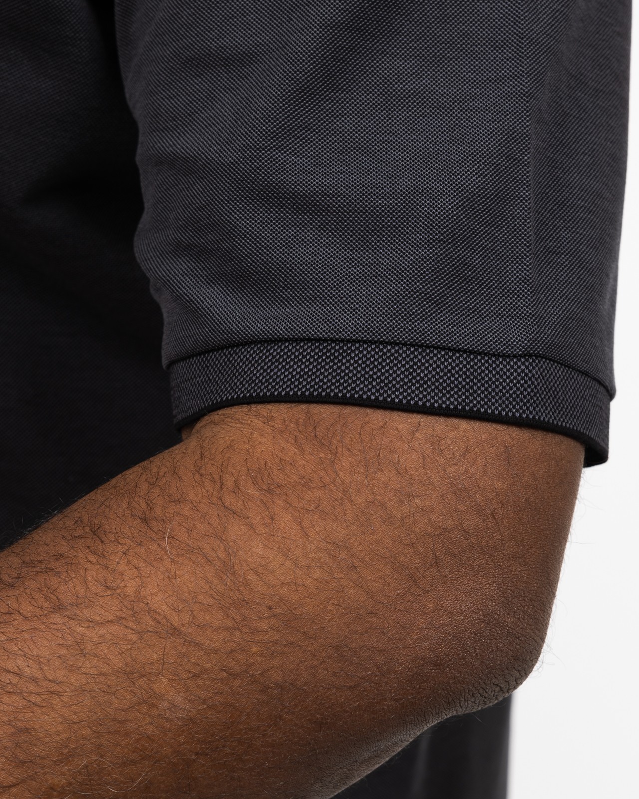 Polo piqué oxford grande taille anthracite