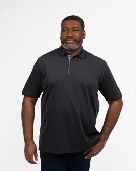 Polo piqué oxford grande taille anthracite