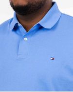 Polo piqué grande taille bleu