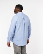 Chemise en lin grande taille bleu