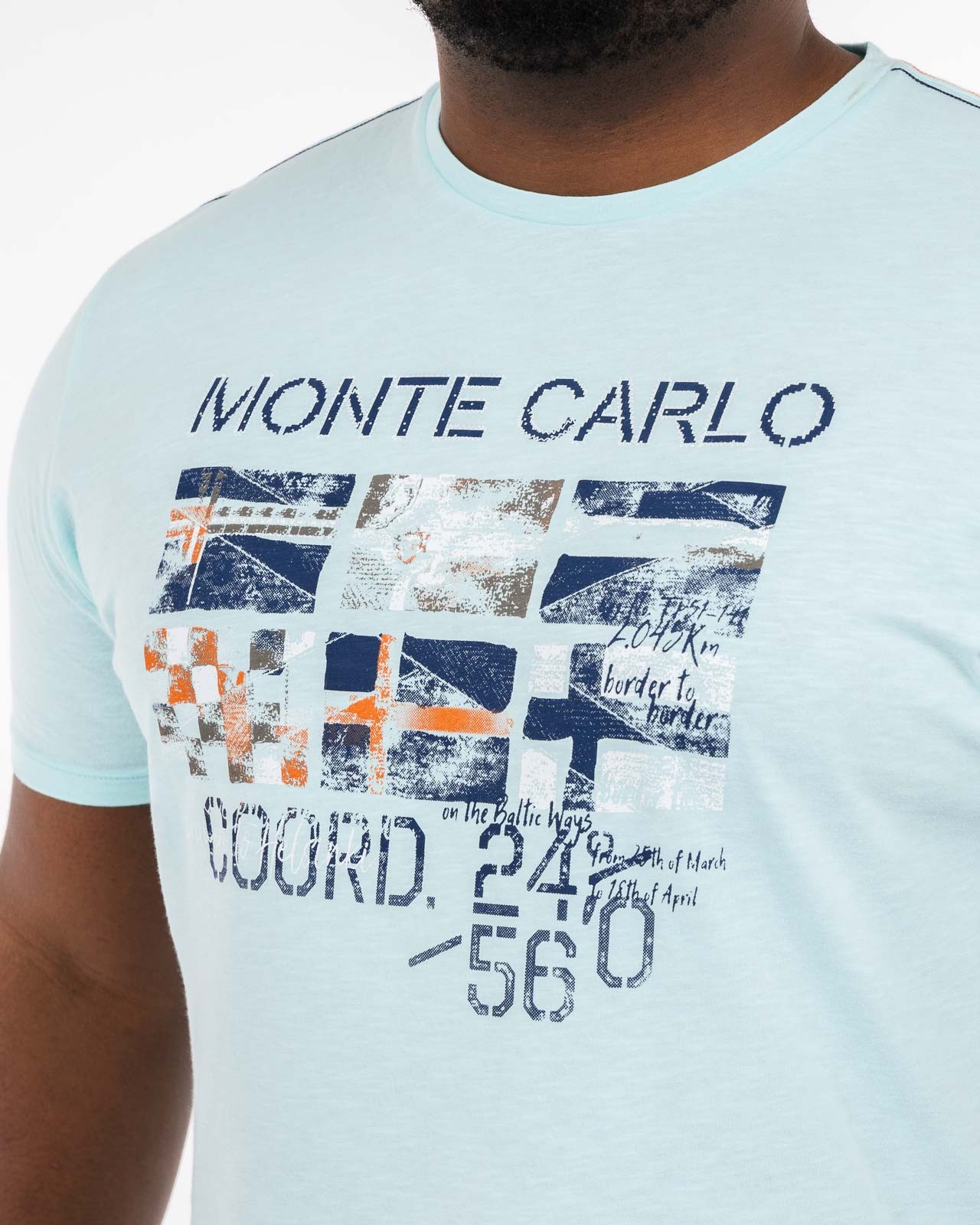 Tee shirt flammé grande taille bleu
