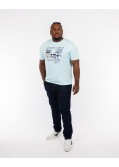Tee shirt flammé grande taille bleu