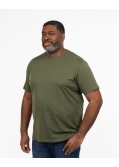 T-shirt col rond grande taille vert kaki