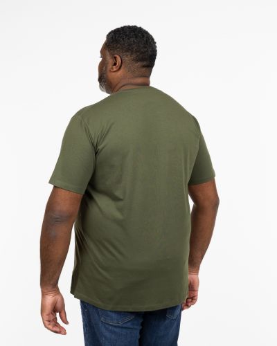 T-shirt col rond grande taille vert kaki