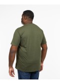 T-shirt col rond grande taille vert kaki