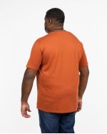 T-shirt col rond grande taille orange