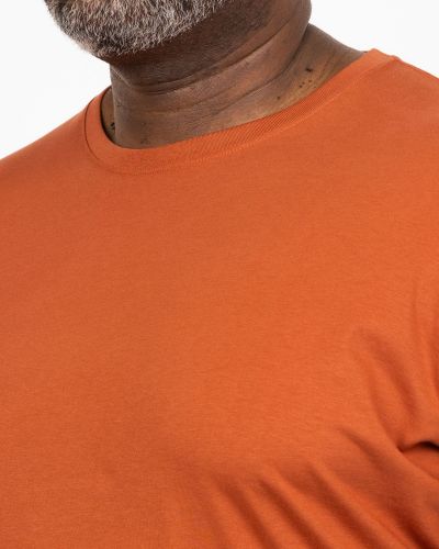 T-shirt col rond grande taille orange