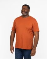 T-shirt col rond grande taille orange