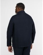 Veste surchemise en lin grande taille bleu marine