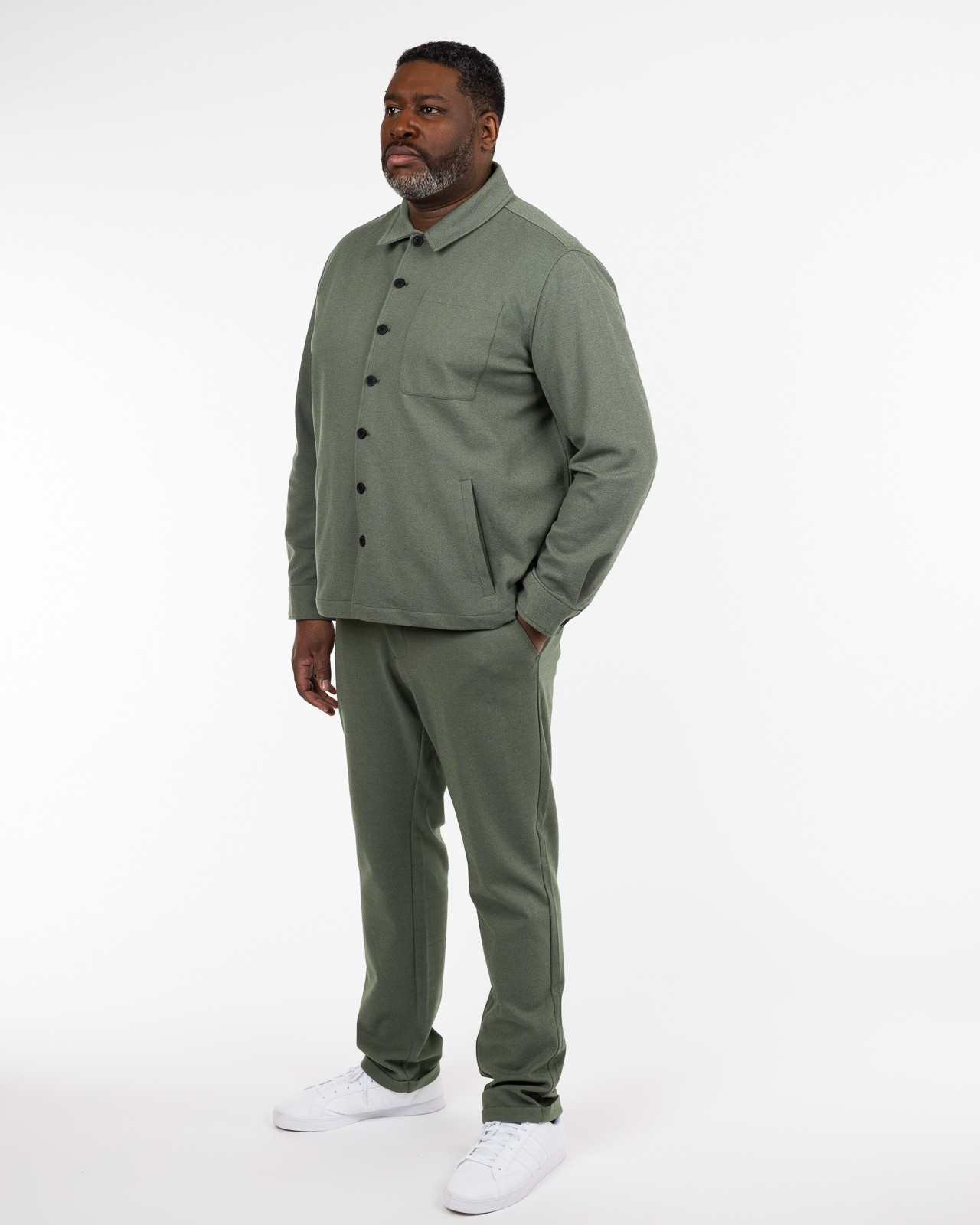 Pantalon de ville grande taille vert clair