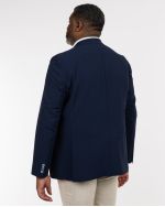 Veste seersucker grande taille bleu marine