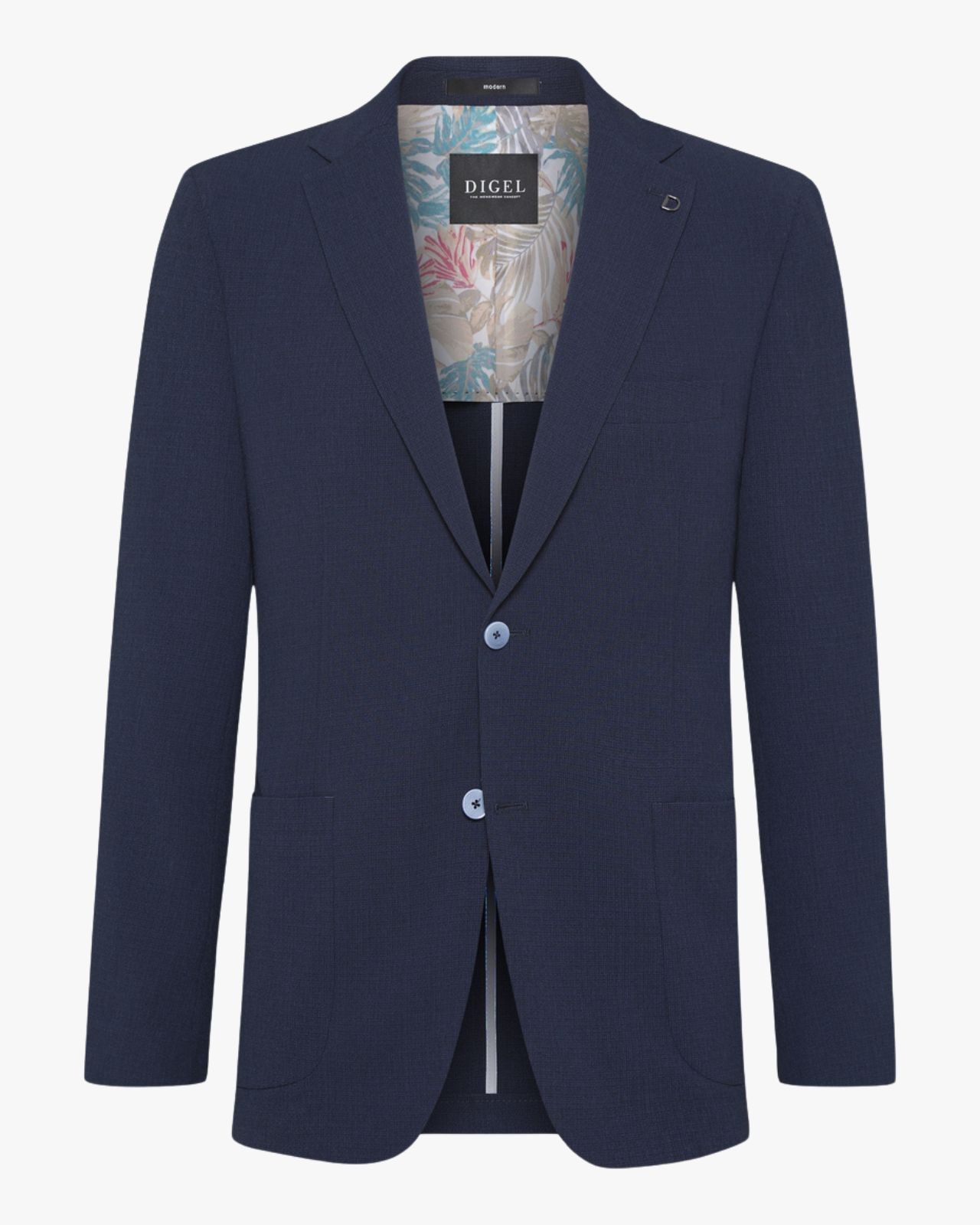 Veste seersucker pour homme grand bleu marine