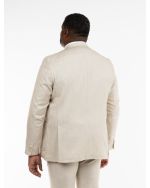 Veste de costume effet lin grande taille beige clair