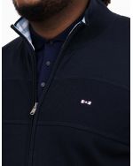 Gilet zippé grande taille bleu marine