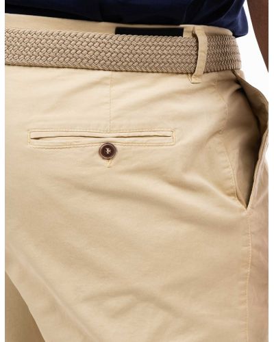 Pantalon chino avec ceinture grande taille beige