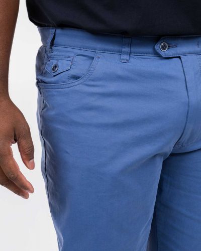 Pantalon chino twill grande taille bleu