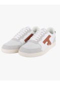 Sneakers Hazel en cuir et daim grande taille blanc