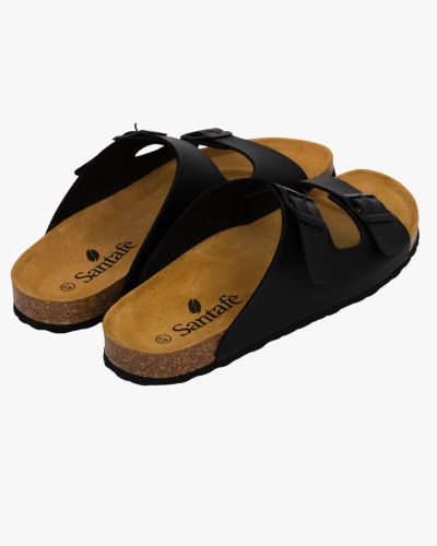 Sandales avec 2 boucles grande taille noir