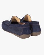 Mocassins en daim grande taille bleu marine