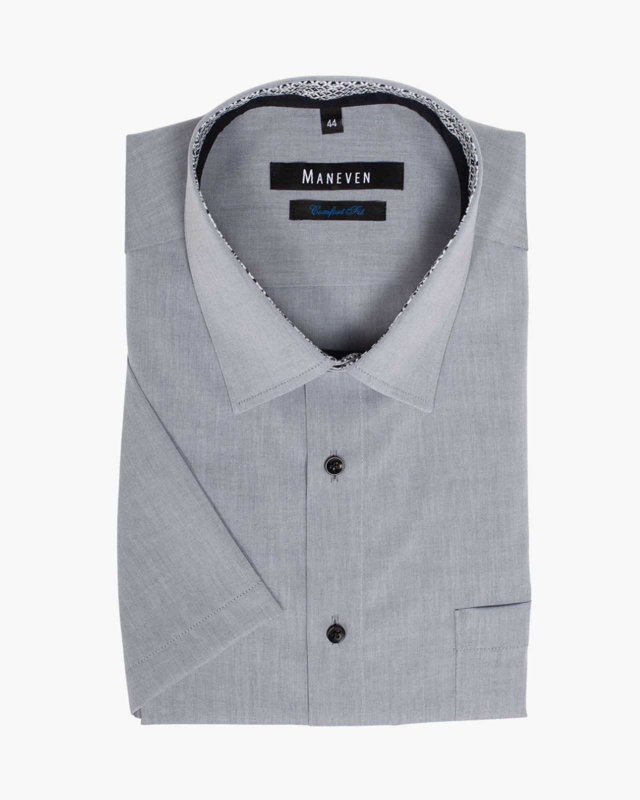 Chemisette popeline grande taille gris clair