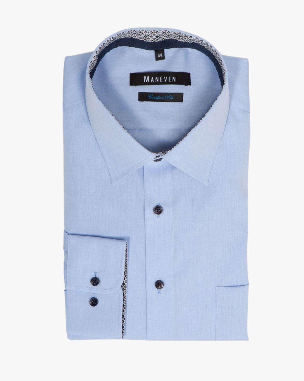 Chemise popeline grande taille bleu