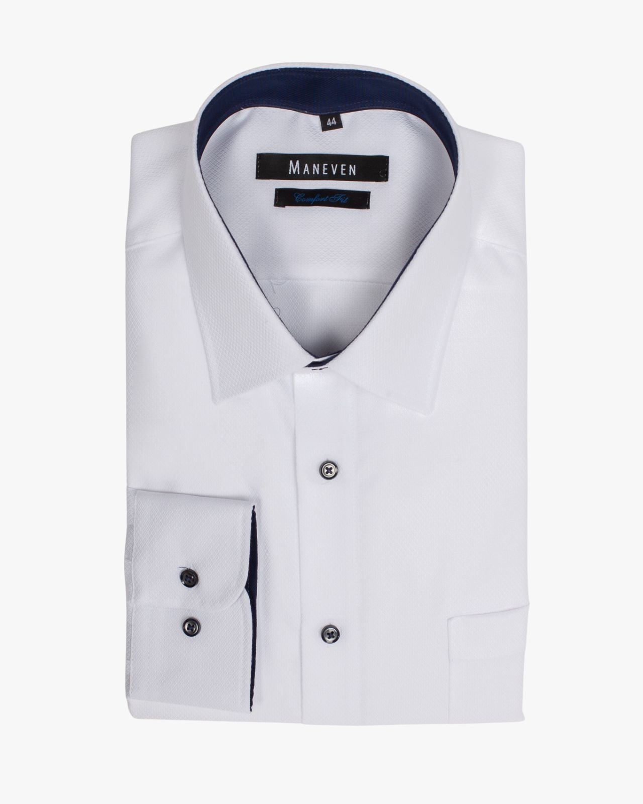 Chemise dobby diamant grande taille blanc