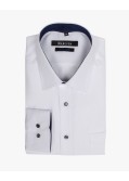 Chemise dobby diamant grande taille blanc