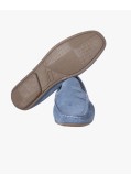 Mocassin en daim grande taille bleu