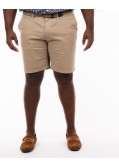 Short chino avec ceinture grande taille beige