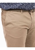 Short chino avec ceinture grande taille beige