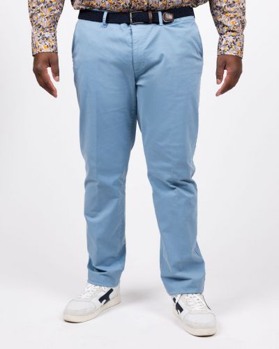 Pantalon chino avec ceinture grande taille bleu ciel