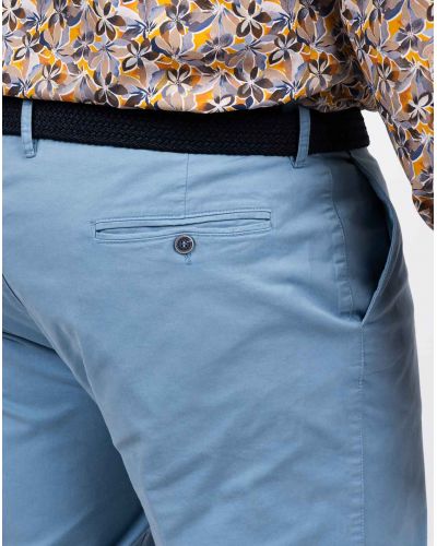 Pantalon chino avec ceinture grande taille bleu ciel