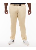 Pantalon chino avec ceinture grande taille beige