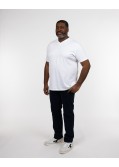 T-shirt col V grande taille blanc