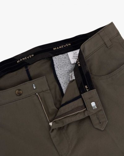 Pantalon chino twill grande taille vert kaki