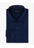 Chemise piqué non iron grande taille bleu marine