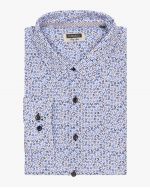 Chemise fantaisie pour homme grand bleu