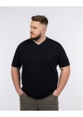 T-shirt col V grande taille bleu marine