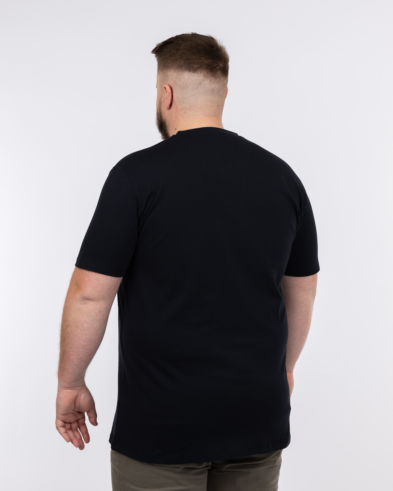 T-shirt col V grande taille bleu marine