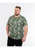 T-shirt flammé grande taille vert