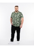 T-shirt flammé grande taille vert