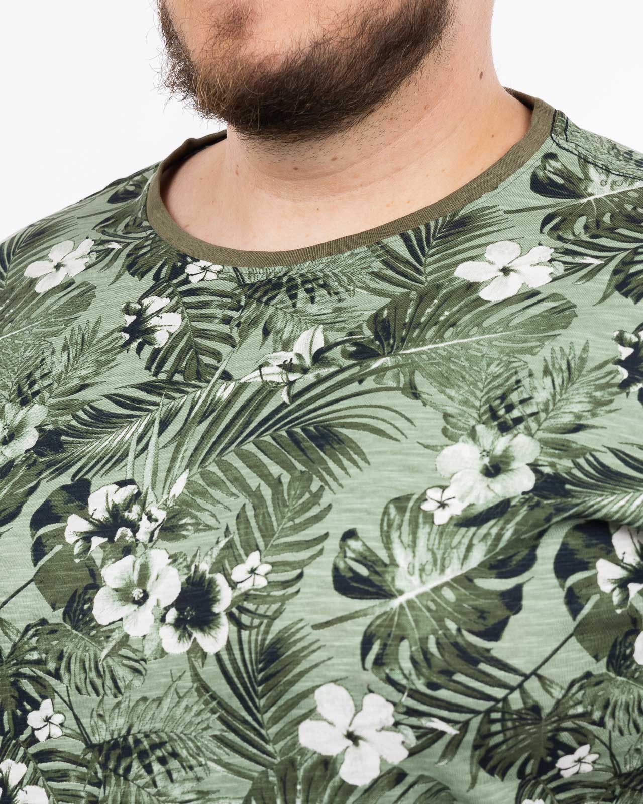 T-shirt flammé grande taille vert