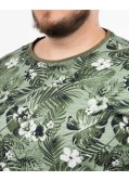 T-shirt flammé grande taille vert